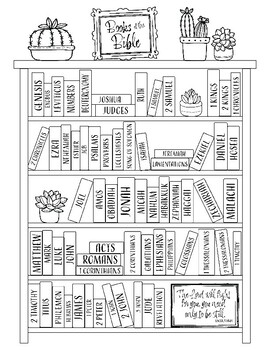 Books Of The Bible Coloring Page By Bible Dives Plus TPT