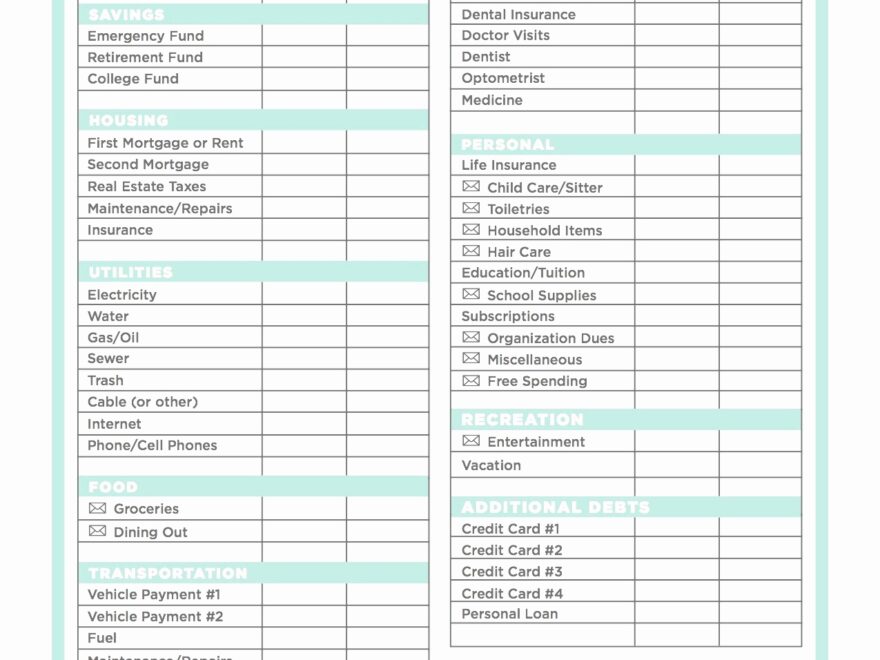 Budget Worksheet Dave Ramsey Budget Sheets FREE Printable