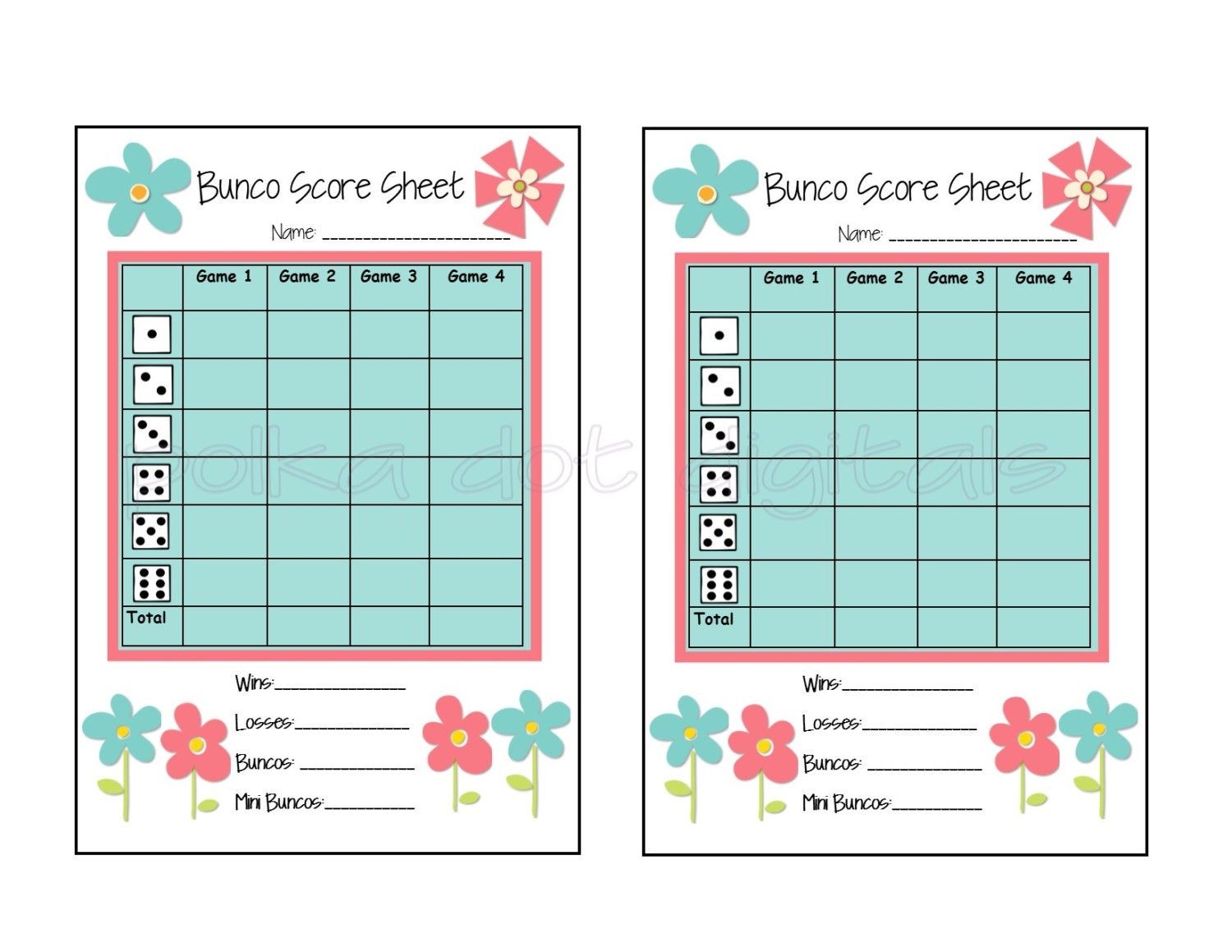 Bunco Table Cards Free Printable Printable And Enjoyable Learning