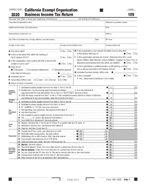 CA FTB 109 2020 2025 Fill Out Tax Template Online