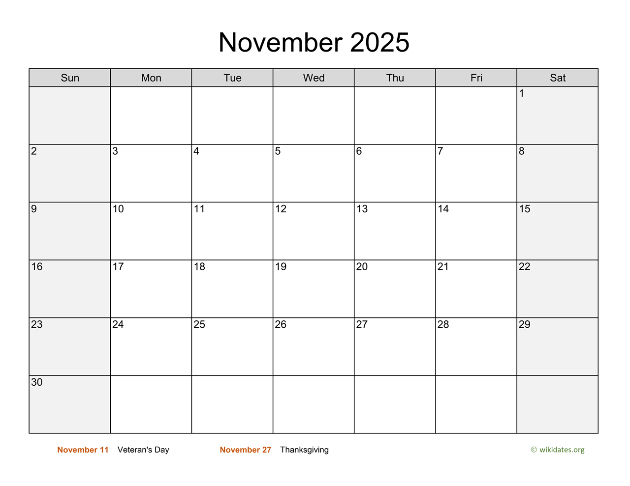 Calendar 2025 November Month Printable Free Download Isabella McCann