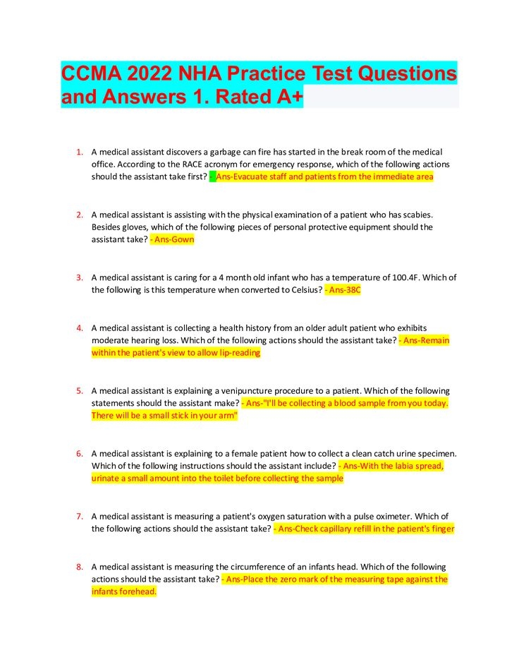 Nha Practice Test Free Printable