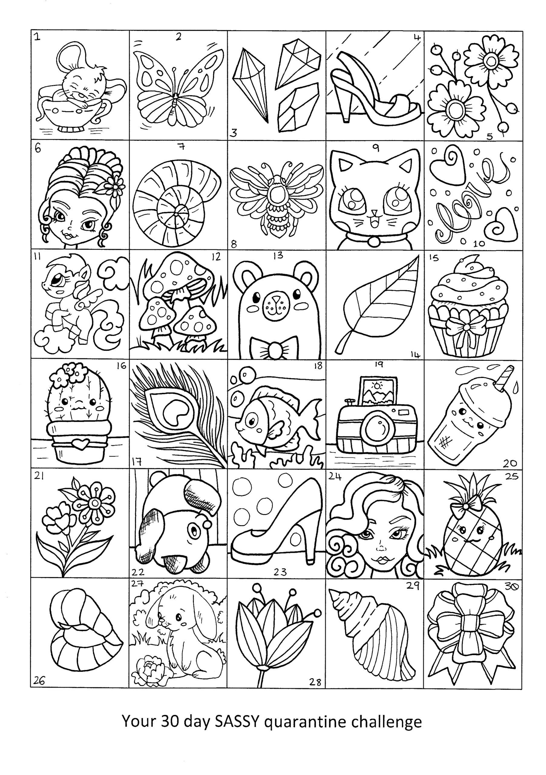 Printable Coloring Pages For 3 Color Challenge