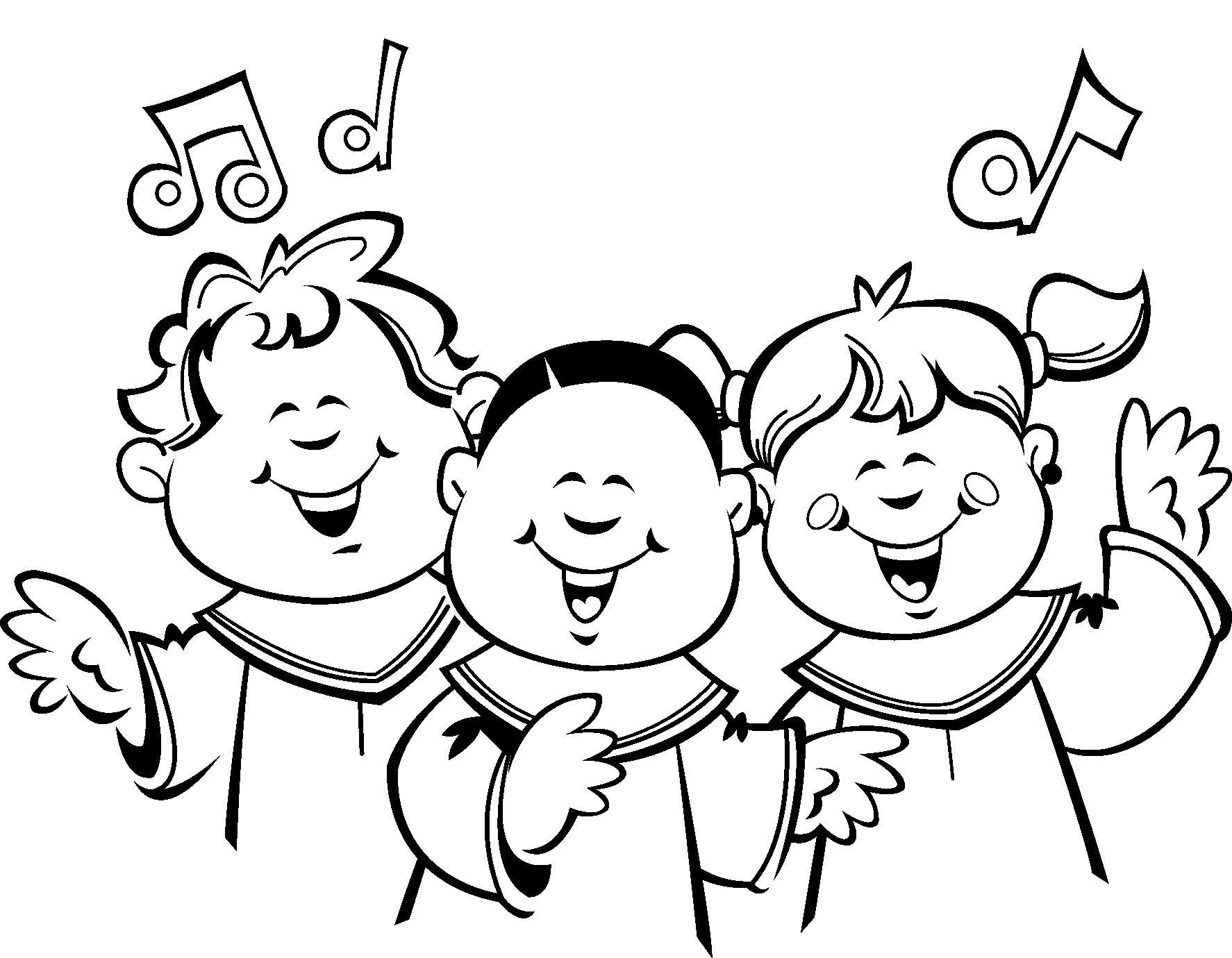 Children Singing Coloring Page At GetColorings Free Printable 