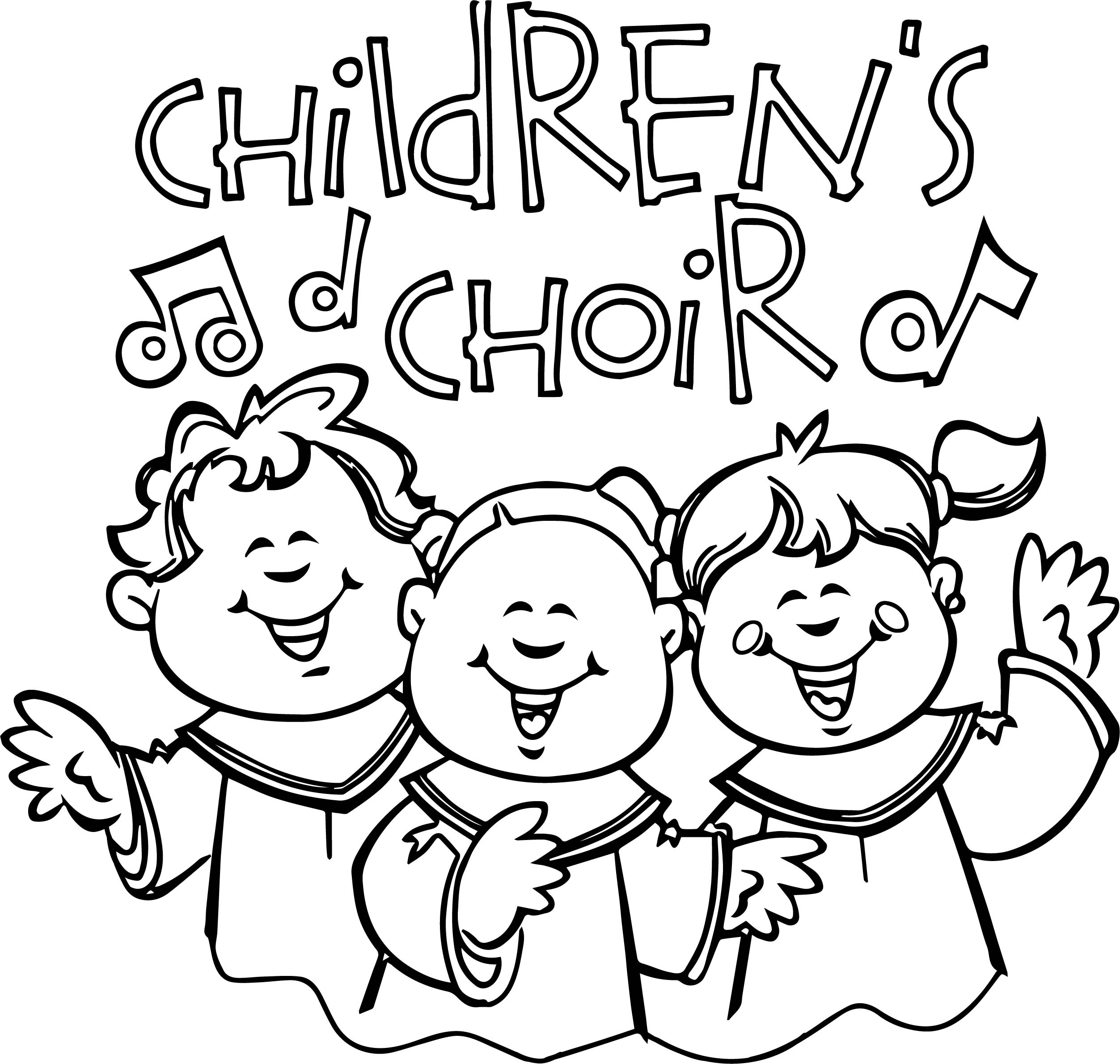 Children Singing Coloring Page At GetColorings Free Printable 