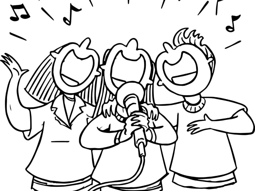 Children Singing Coloring Page At GetColorings Free Printable