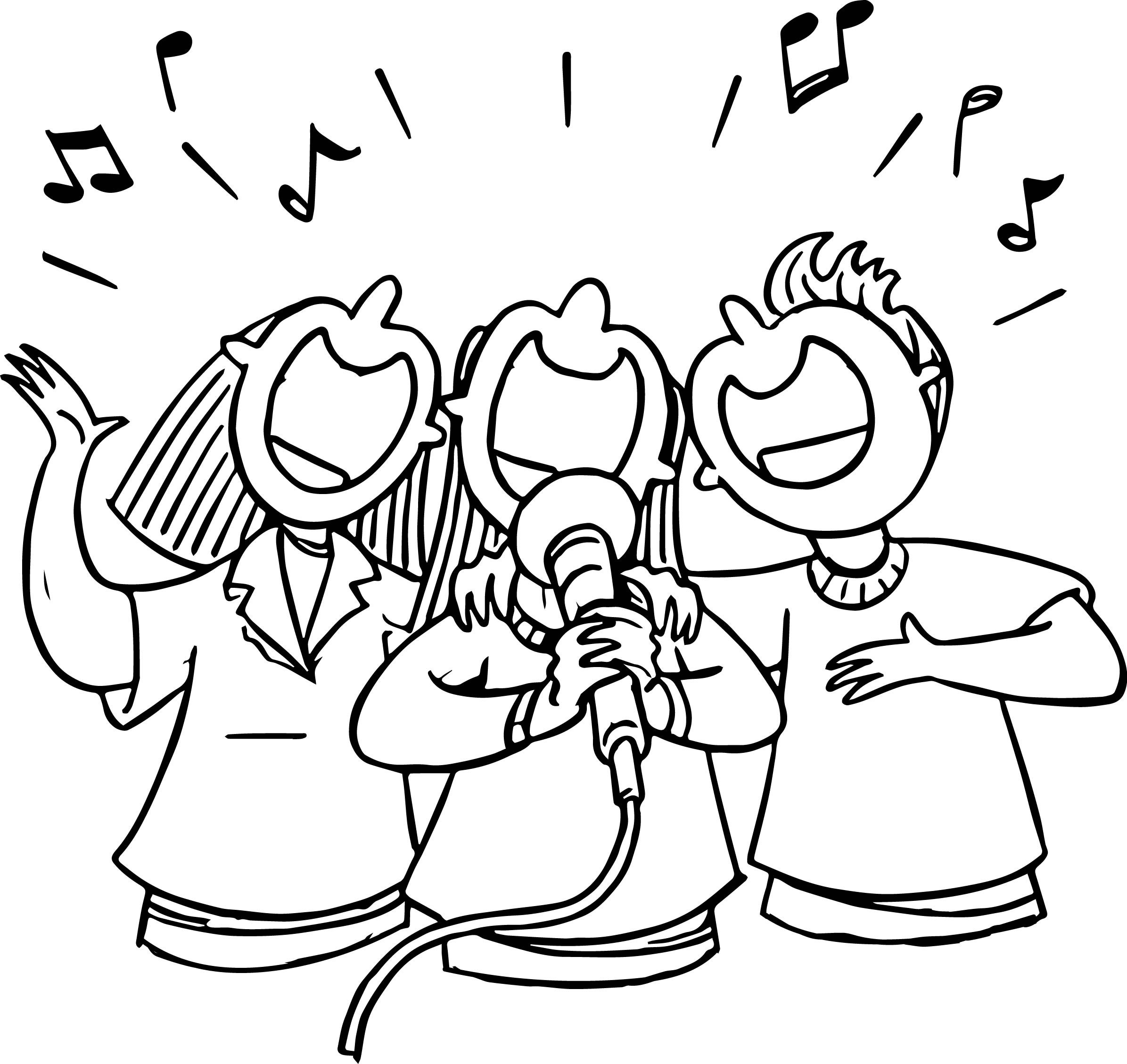 Children Singing Coloring Page At GetColorings Free Printable 