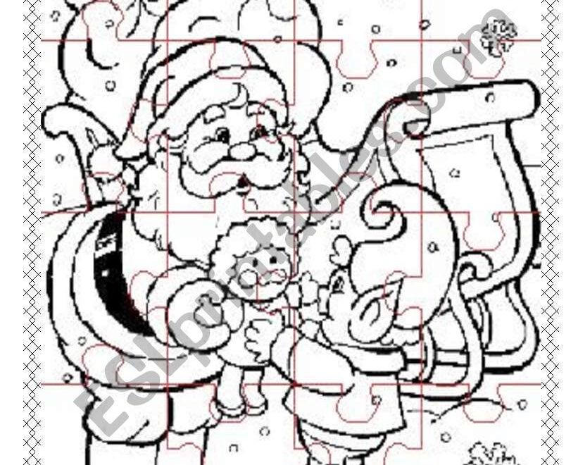 Christmas Jigsaw ESL Worksheet By Elepi