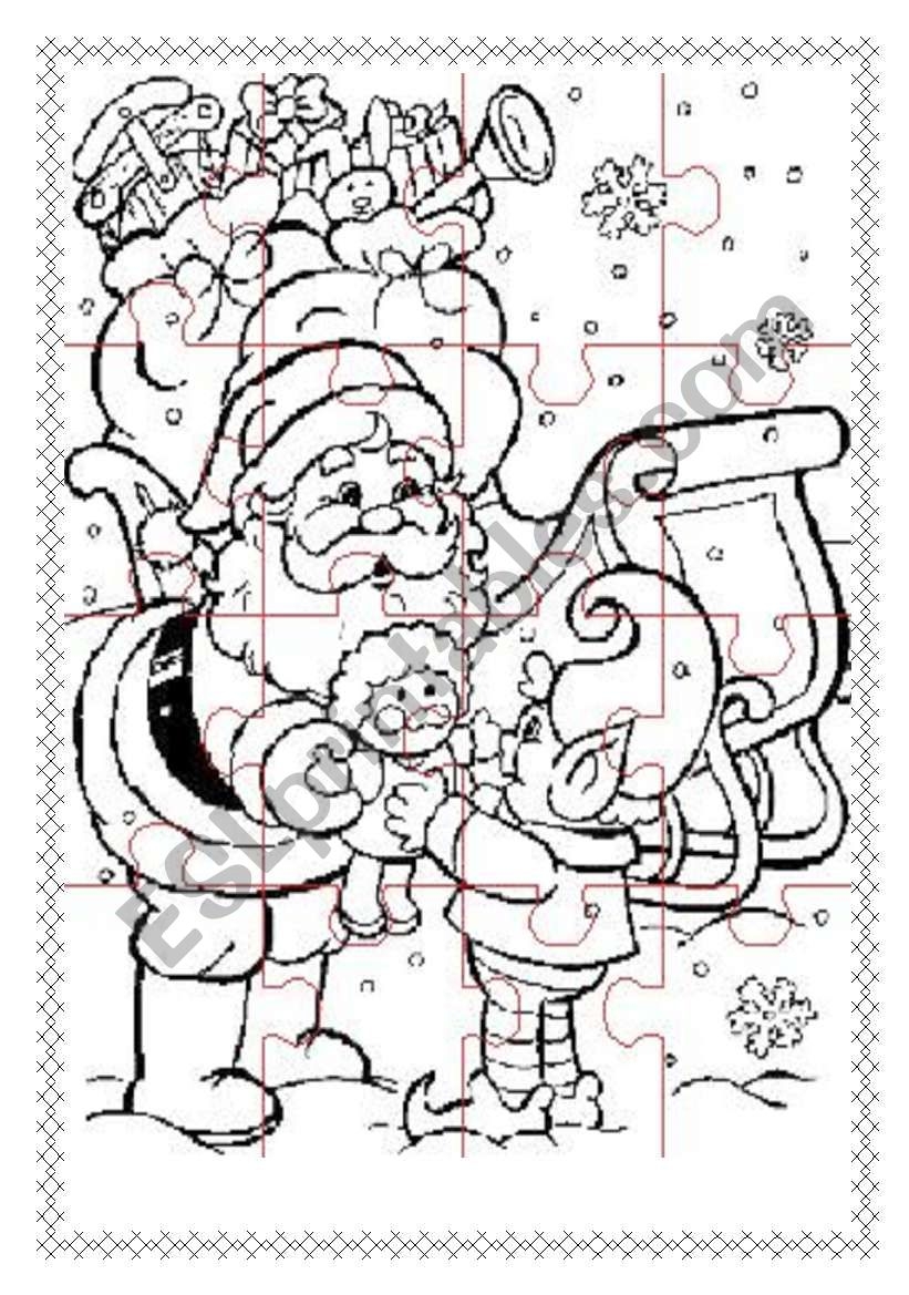 Christmas Jigsaw ESL Worksheet By Elepi