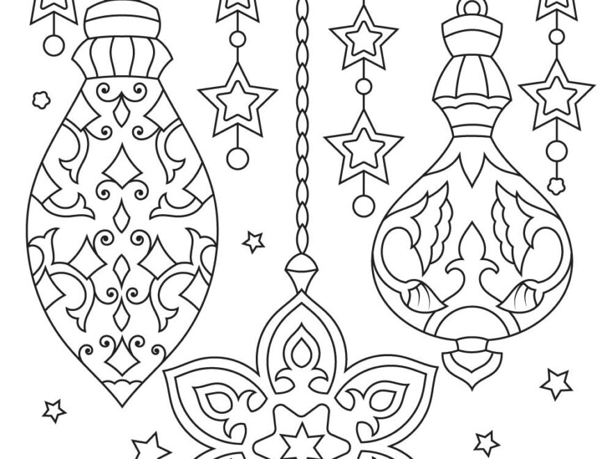 Christmas Ornament Adult Coloring Pages Thousand Of The Best