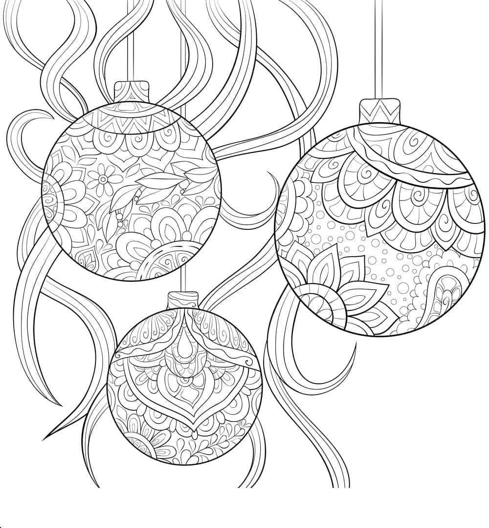 Christmas Ornaments For Adults Coloring Page Download Print Or Color 