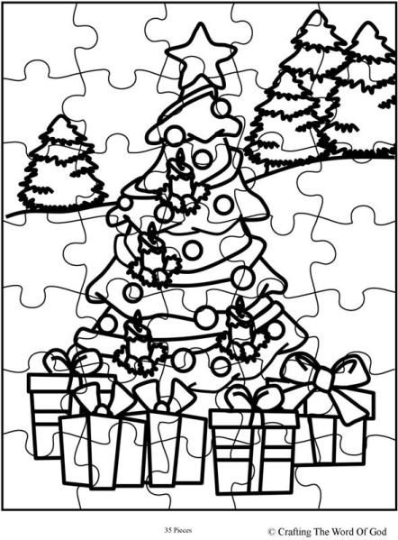 Christmas Puzzle 1 Christmas Jigsaws Christmas Puzzles Printables 