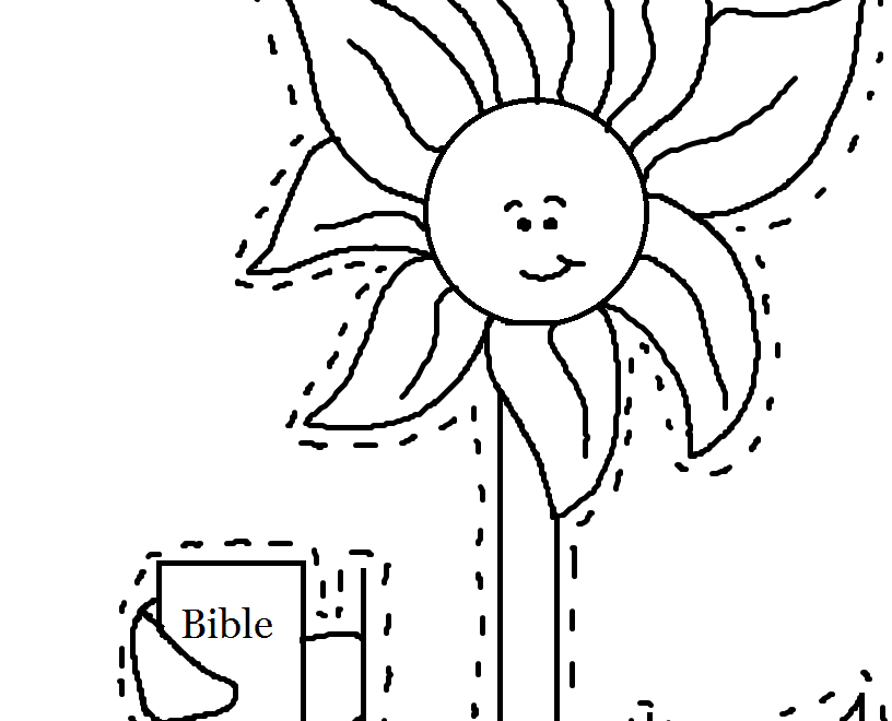 Church House Collection Blog Flower Holding A Bible Cut Out Craft For