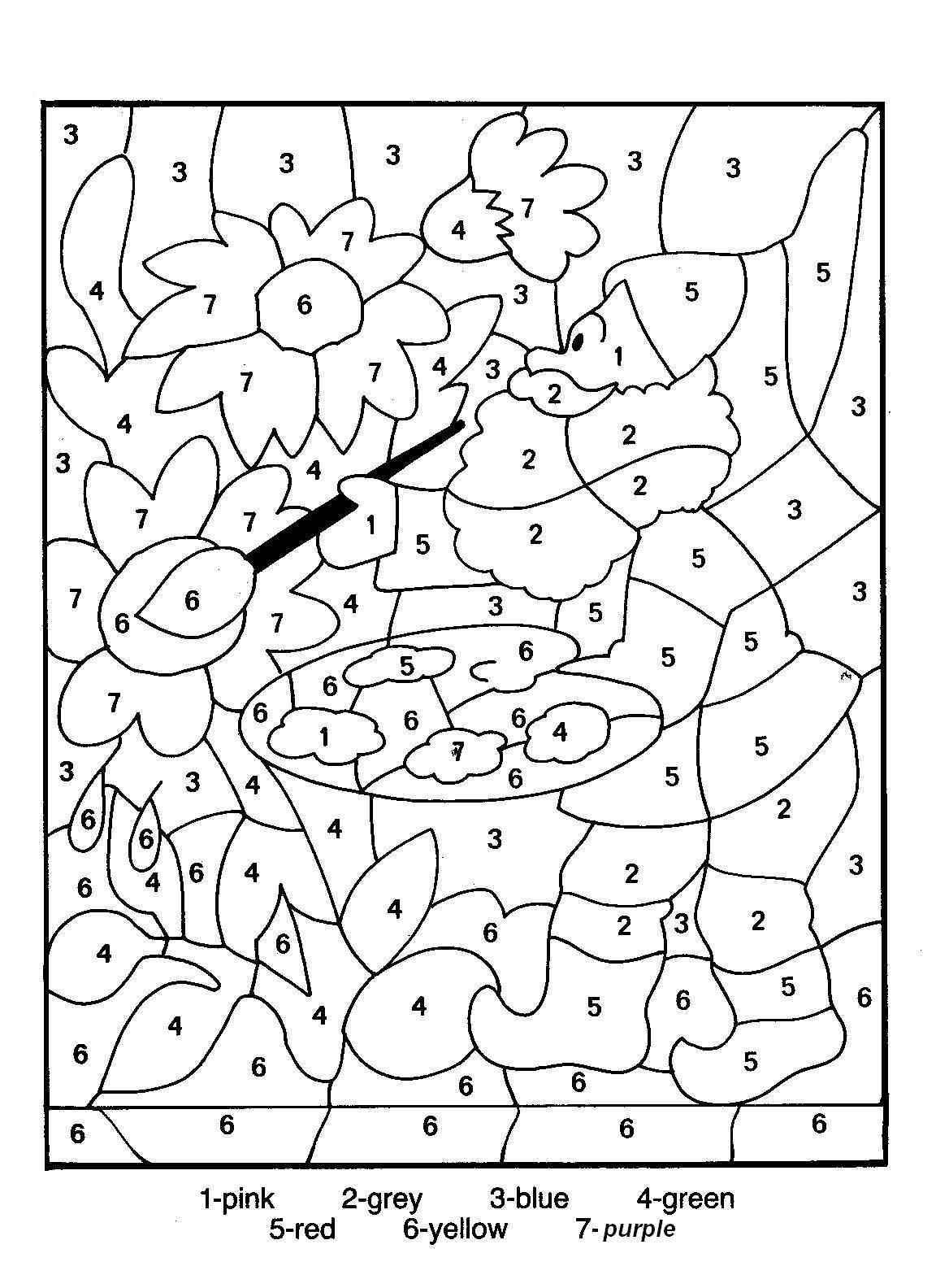 Free Printable Color By Number Pages For Adults