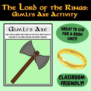 Color Gimli 39 s Axe Lord Of The Rings Coloring Activity LOTR Coloring