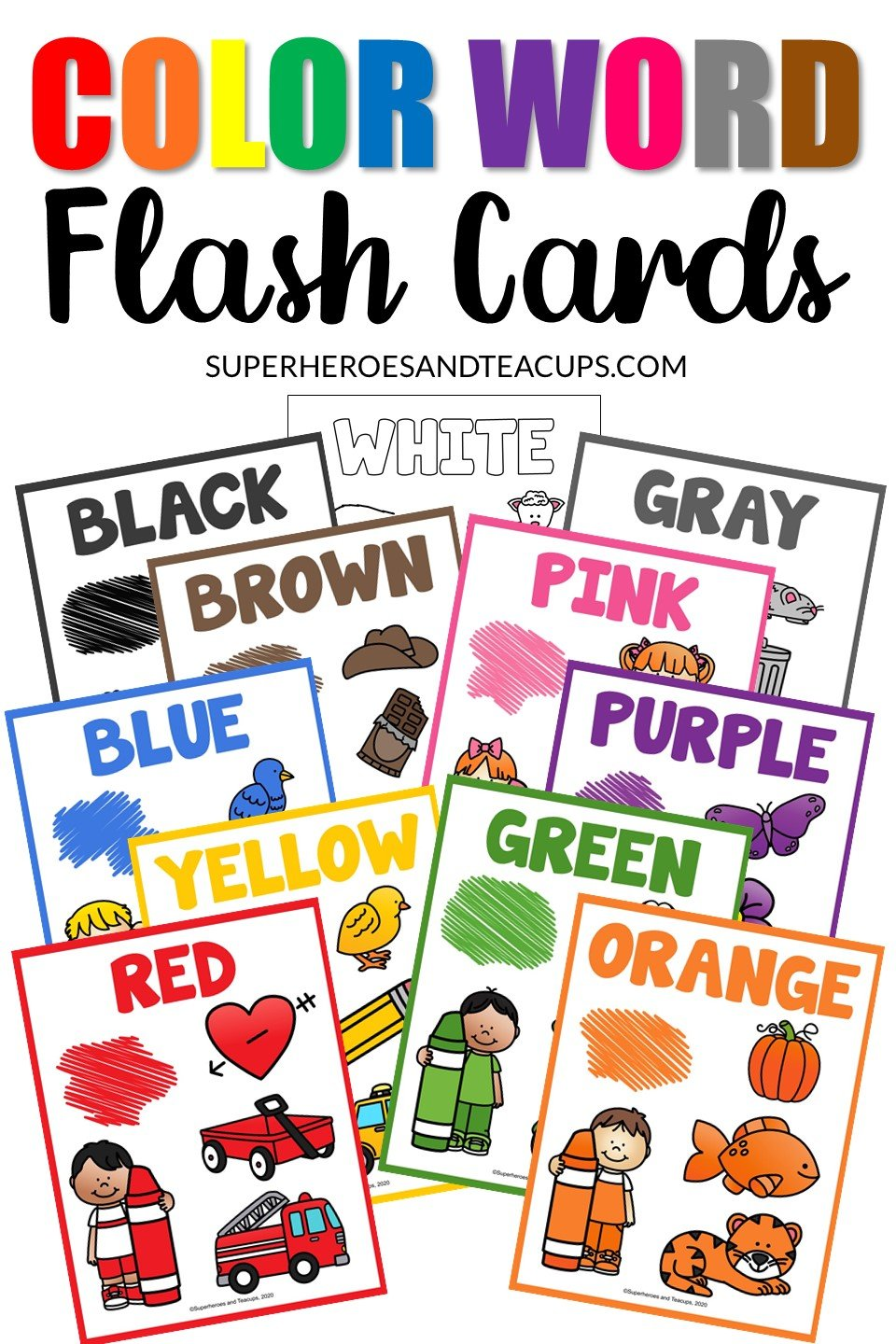 Color Word Flash Cards Free Printable Artofit
