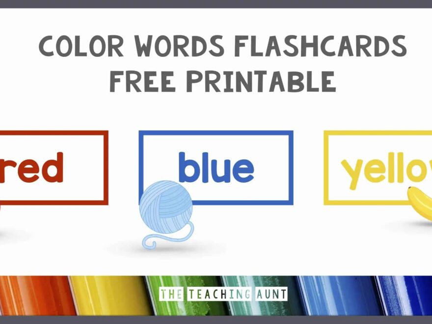Color Words Flashcards Free Printable The Teaching Aunt