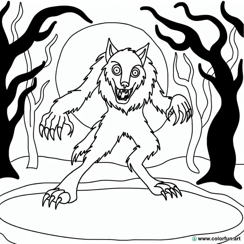 Scary Werewolf Coloring Sheets Printable