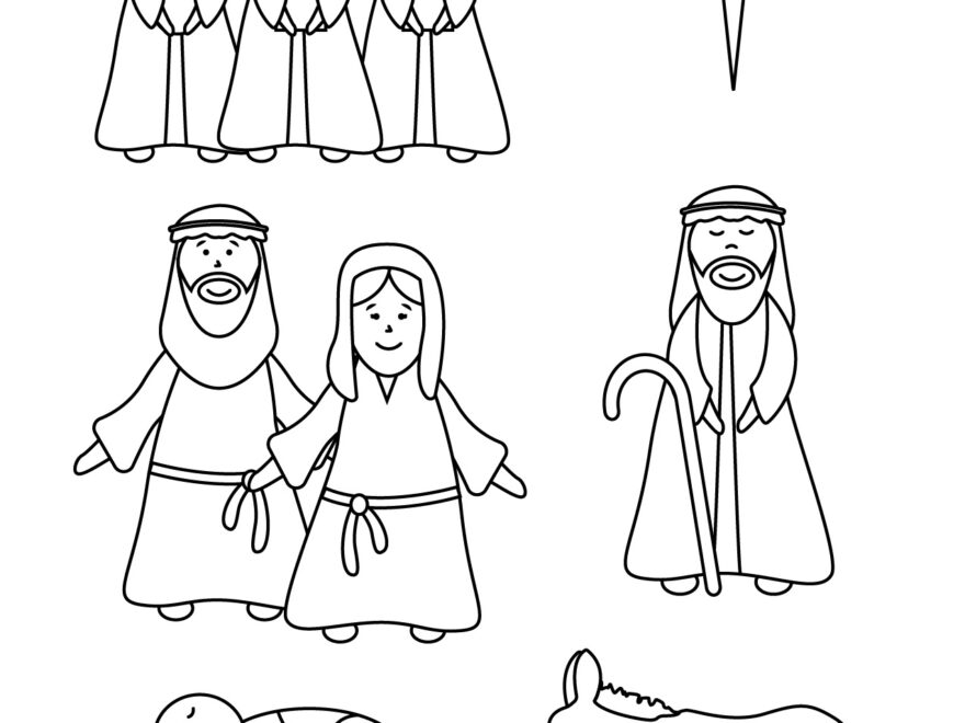 Coloring Picture Of Nativity Scene