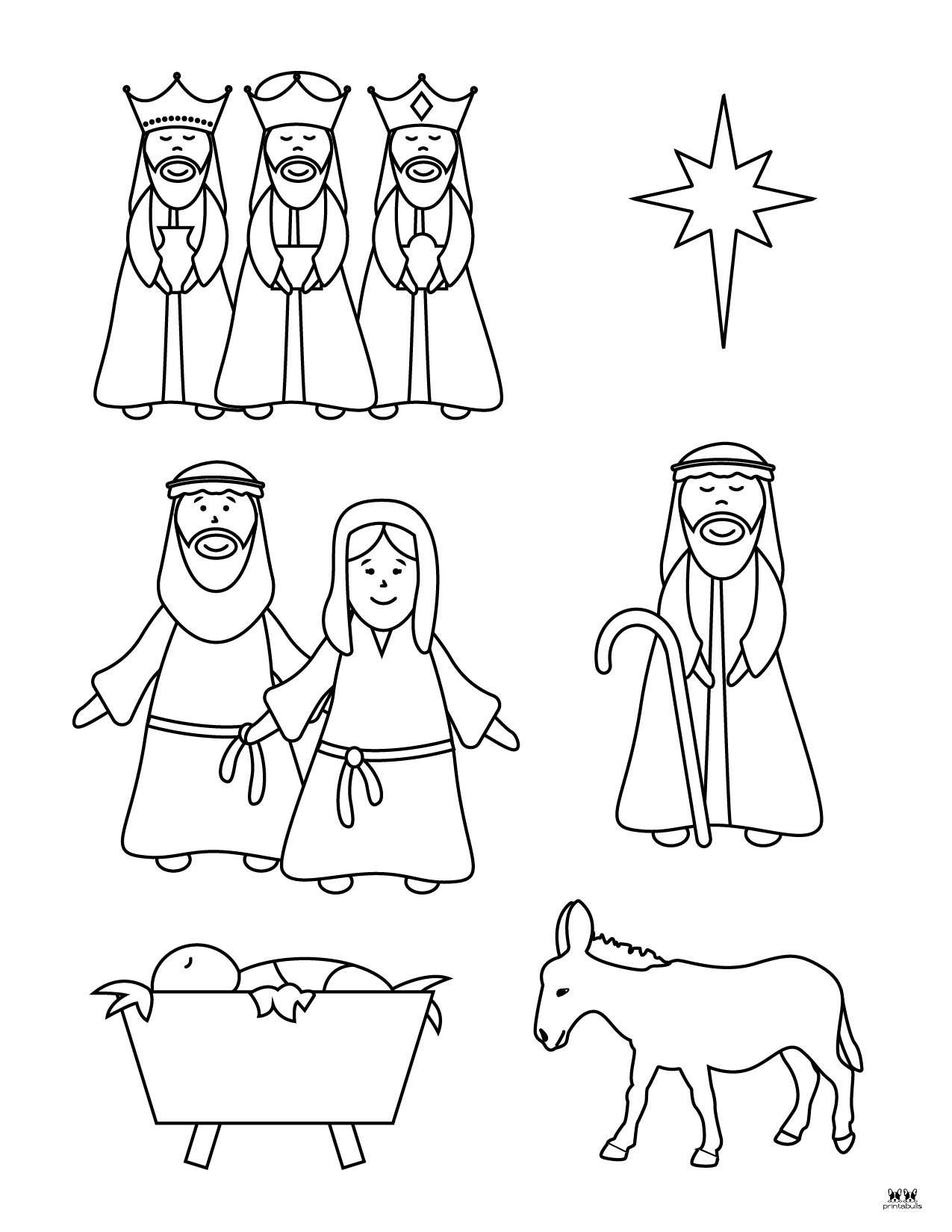 Coloring Picture Of Nativity Scene