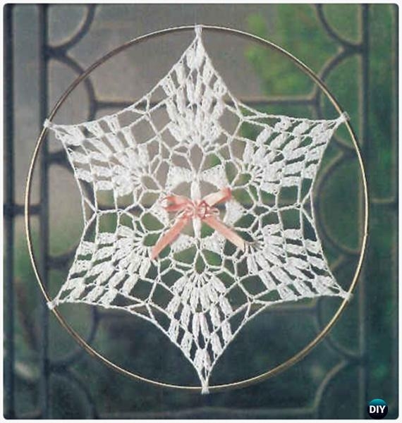 Crochet Dream Catcher SunCatcher Free Patterns