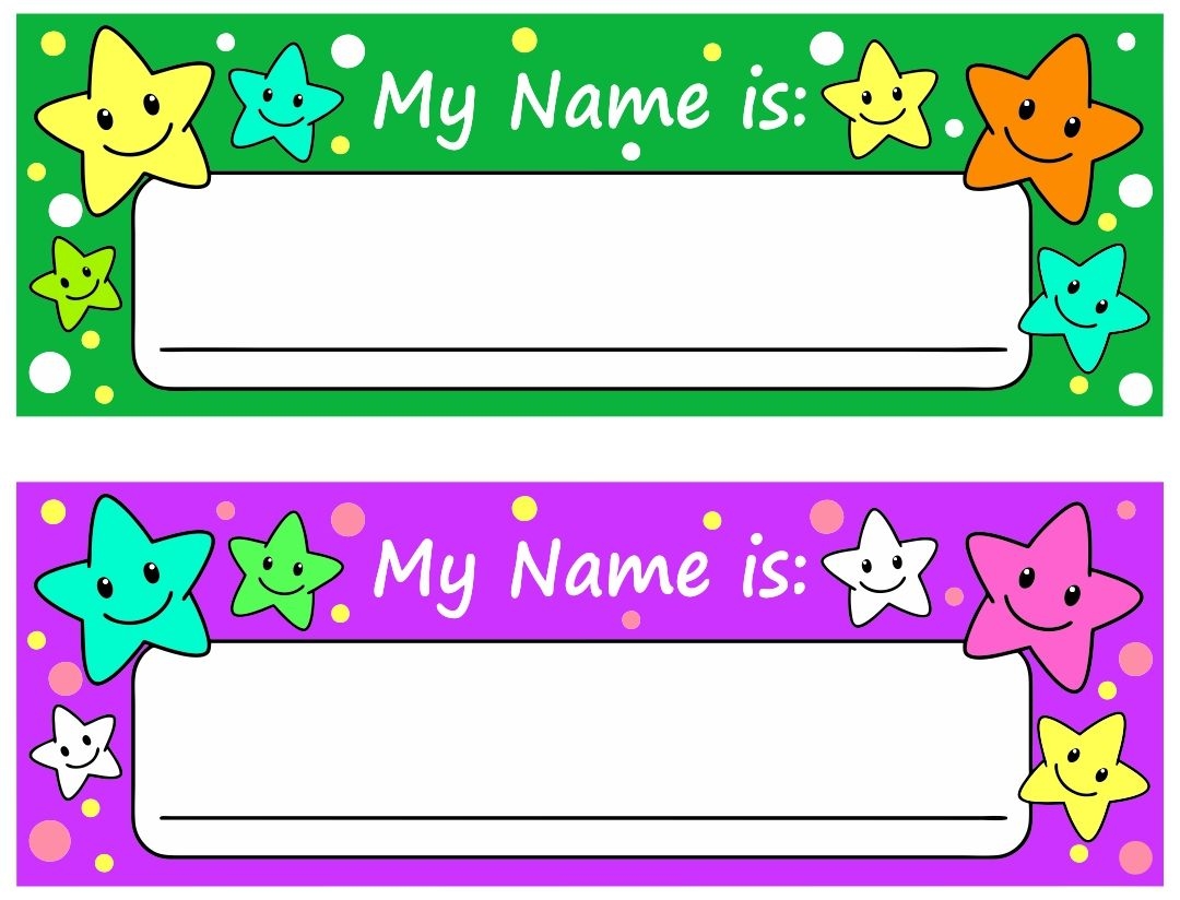 Cubby Name Tags Printables