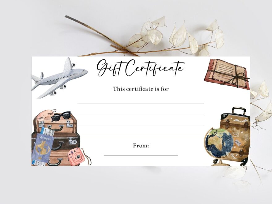 Customizable Free Printable Travel Voucher Template Printable