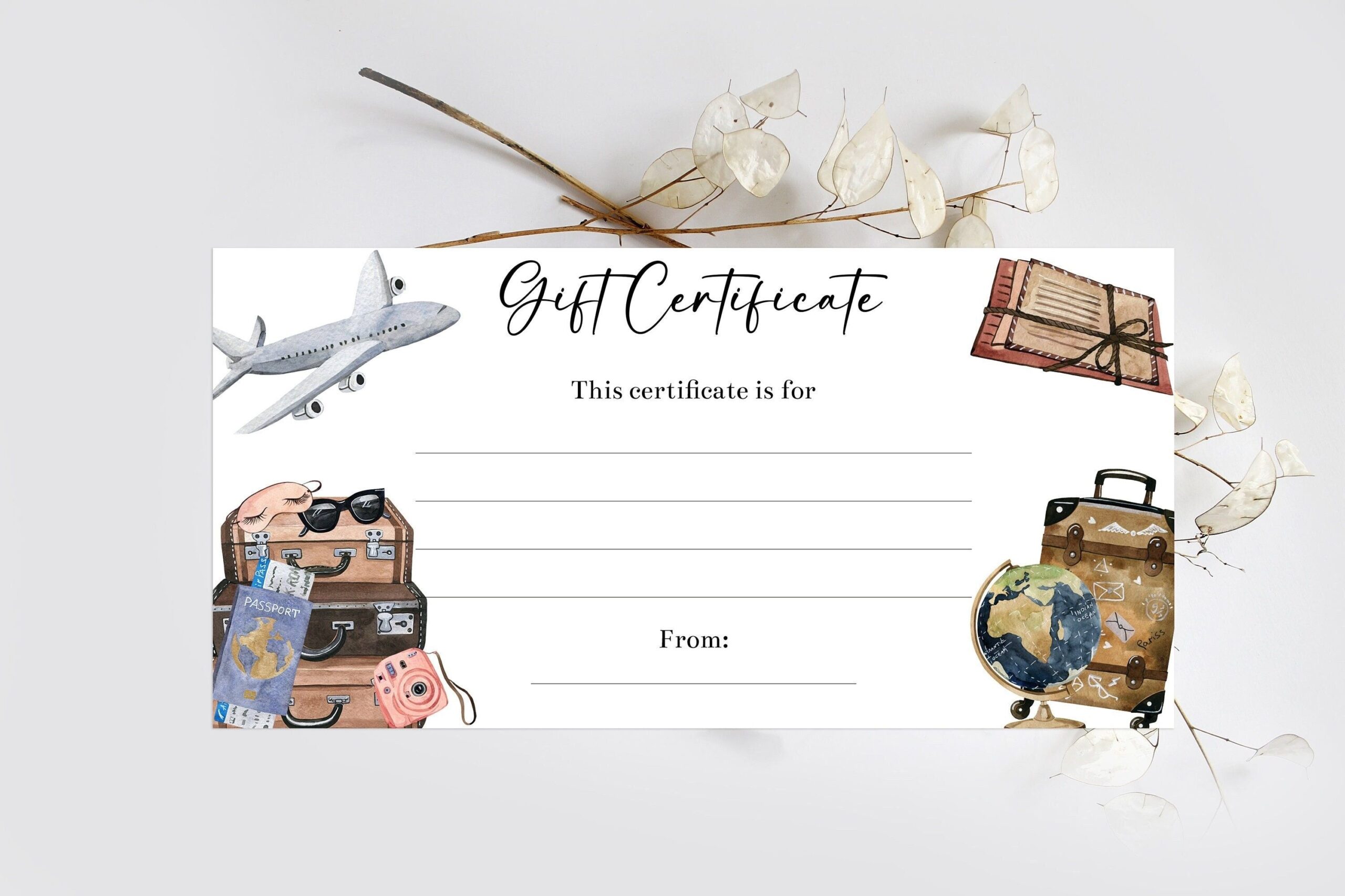 Customizable Free Printable Travel Voucher Template Printable 