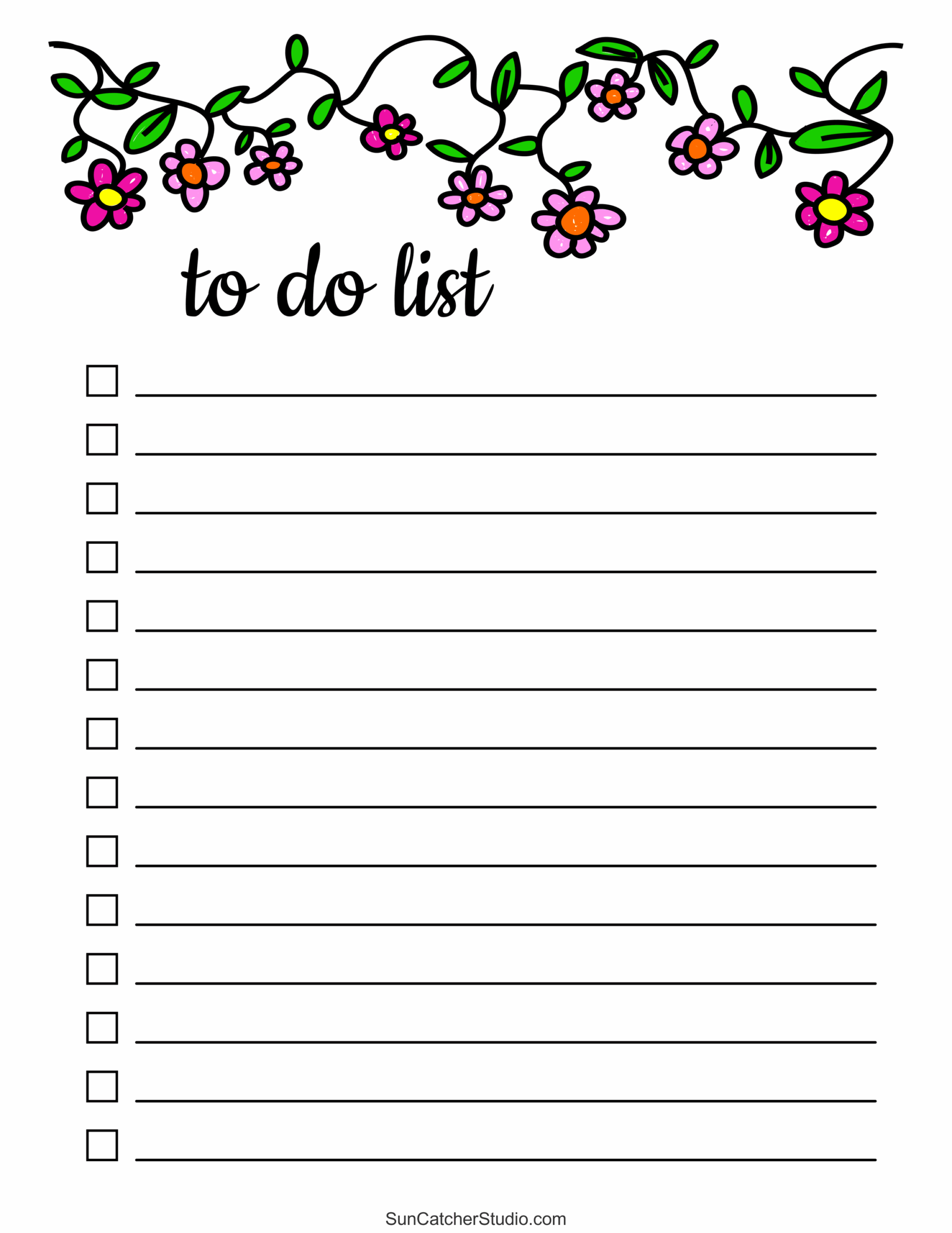 Free Printable To Do Lists