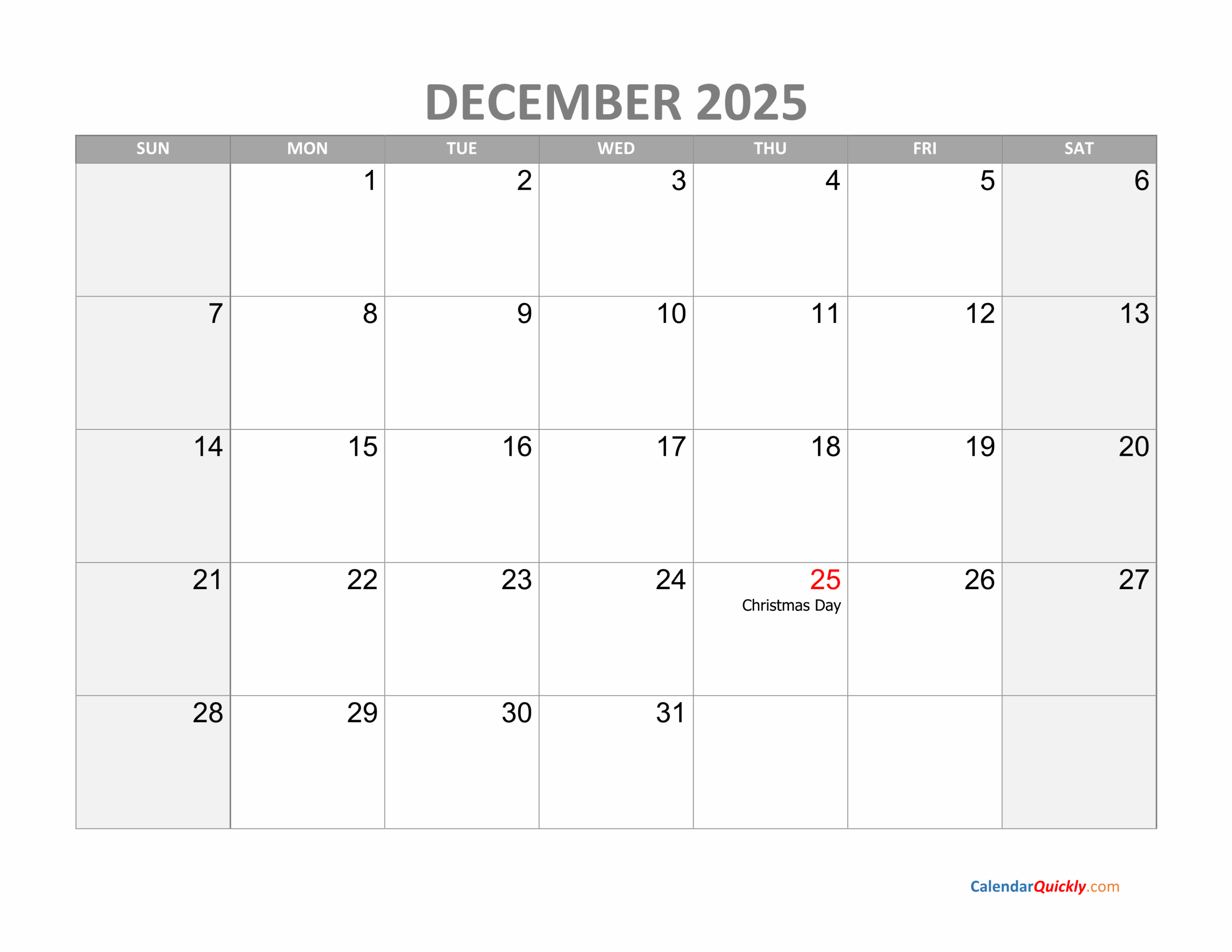 December 2025 Printable Calendar With Holidays Printable Free Alexis Hey