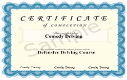 Defensive Driving Certificate Comedy Driving