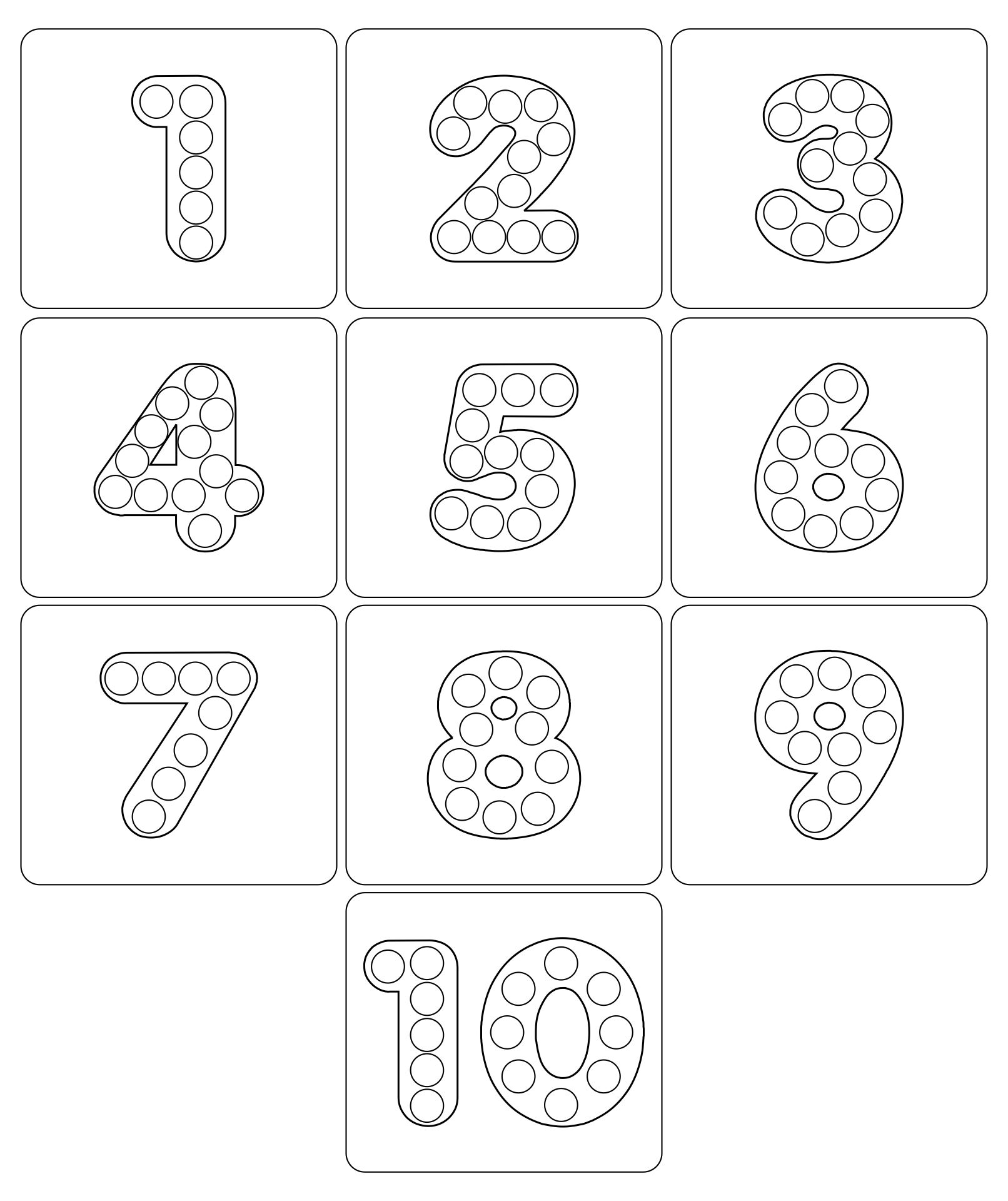 Do A Dot Art Numbers 10 Free PDF Printables Printablee