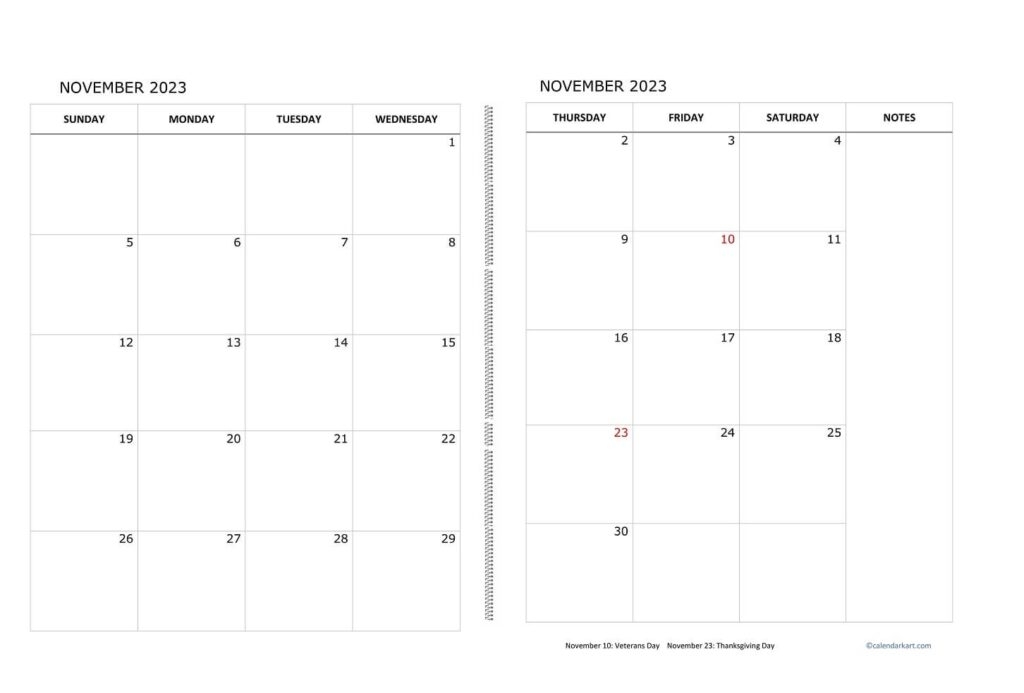 Double Sided Blank Calendar Pages Printable 2024 Calendar Printable
