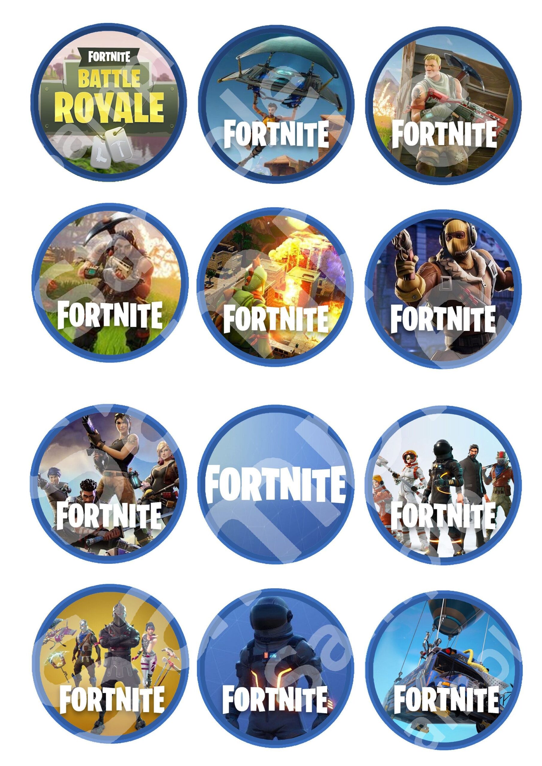 Downloadable Fortnite Cupcake Toppers Free Printable Emsekflol