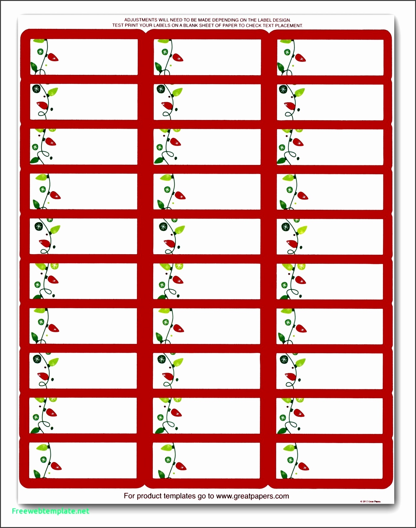 Downloadable Free Printable Address Label Templates