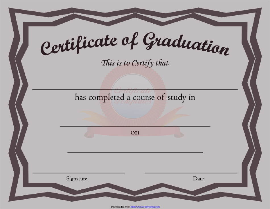Downloadable Free Printable Graduation Certificates