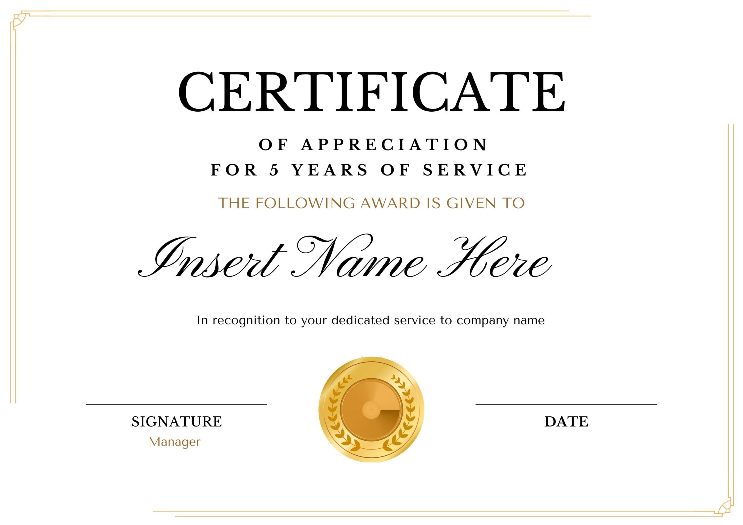 Free Printable Certificate Of Service Templates Editable