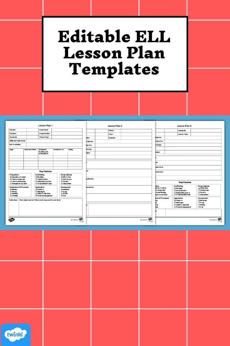 Editable Ell Lesson Plan Templates Artofit