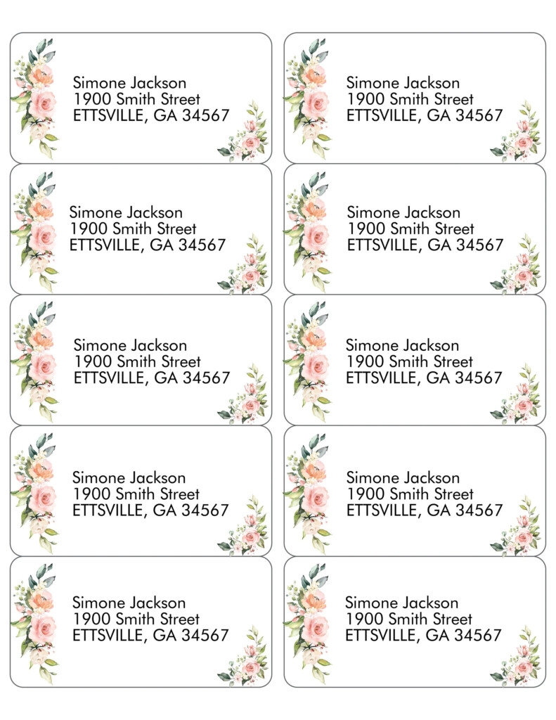 Downloadable Free Printable Address Label Templates
