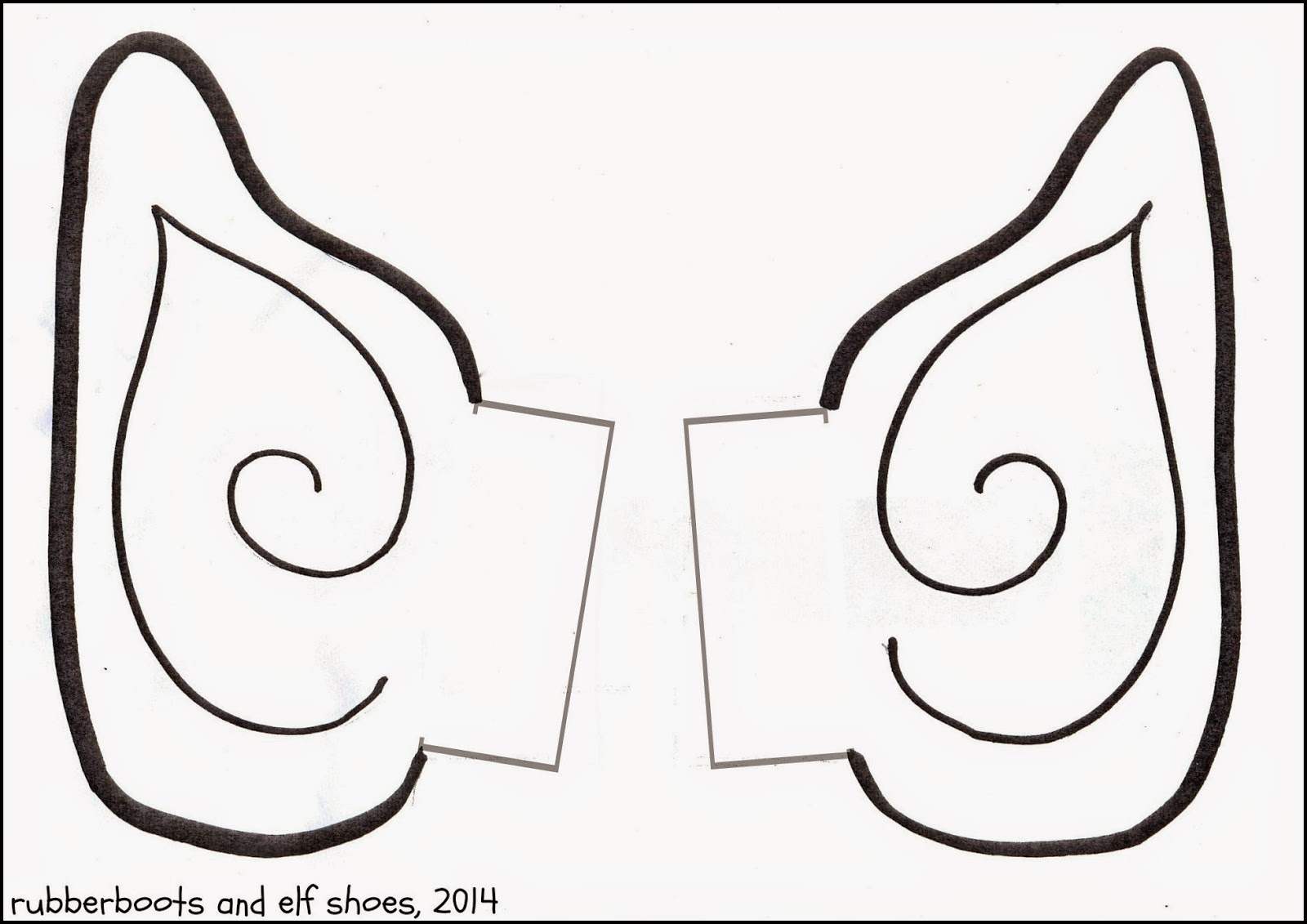 Elf Ears Printable Template Clip Art Library