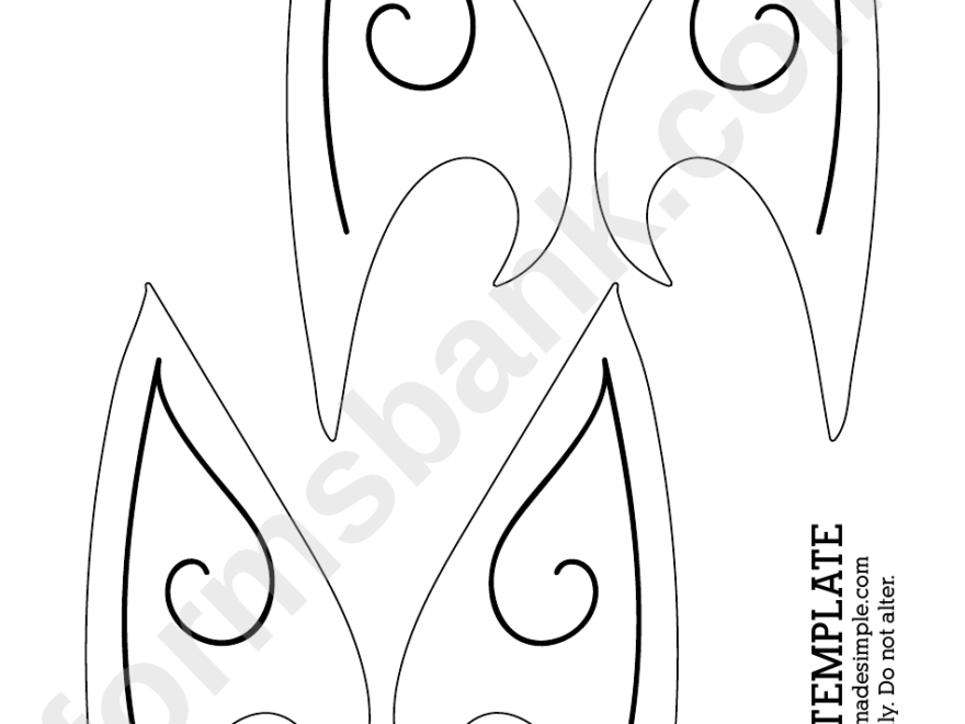 Elf Ears Template Printable Pdf Download