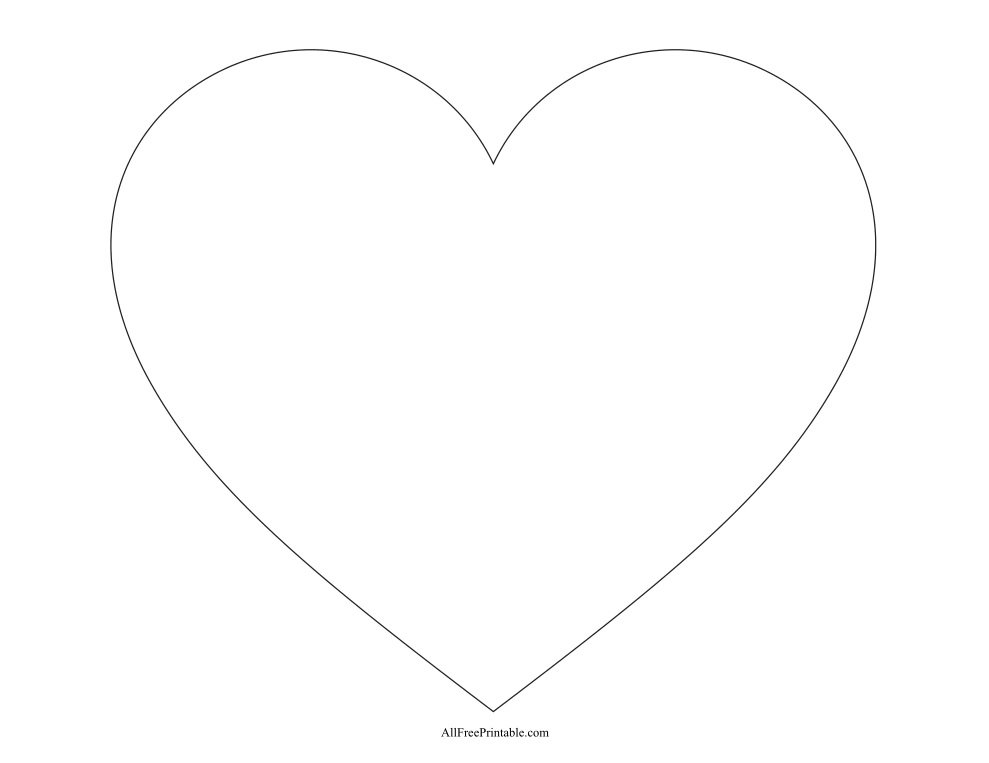 Extra Large Printable Heart Template