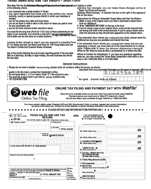 Fillable Texas Sales And Use Tax Form Printable Pdf Download