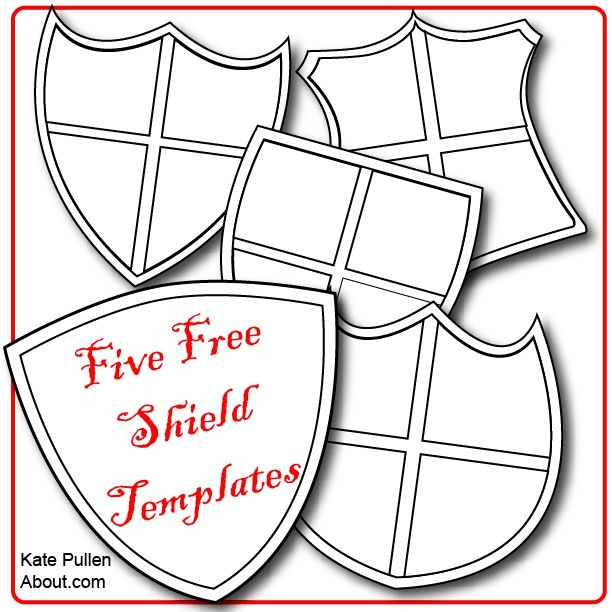 Five Free Shield Templates For Cards And Scrapbook Pages