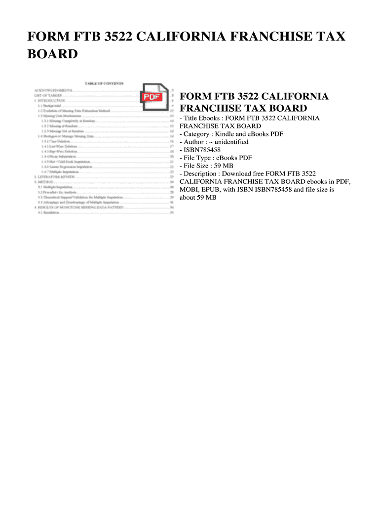 Form 3522 California 2025 Cordie Xaviera