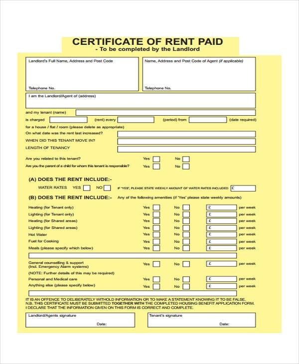 FREE 42 Sample Certificate Forms In PDF Excel MS Word