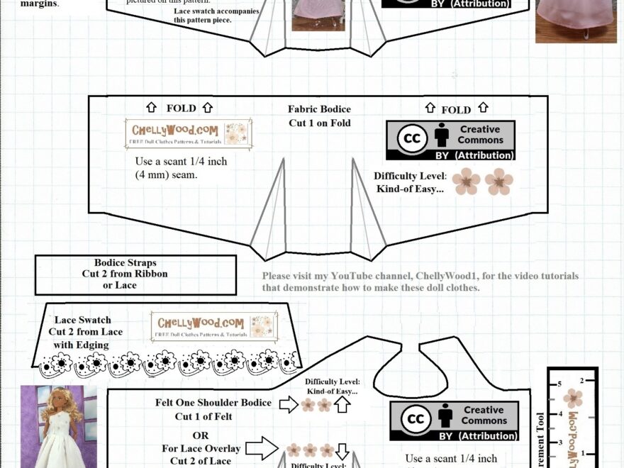 FREE Barbie Dolls Wedding Dress Patterns ChellyWood Free