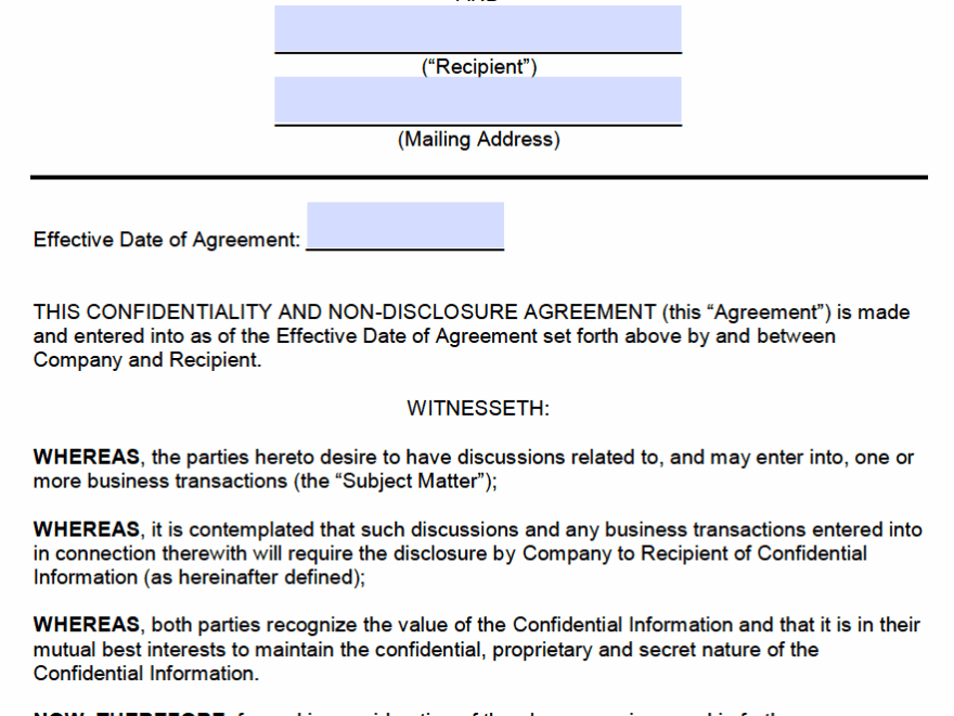Free California Non Disclosure Agreement NDA Template PDF Word