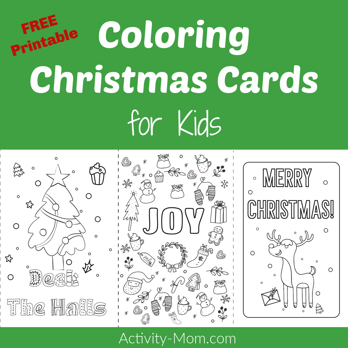 Christmas Cards For Kids Free Printable