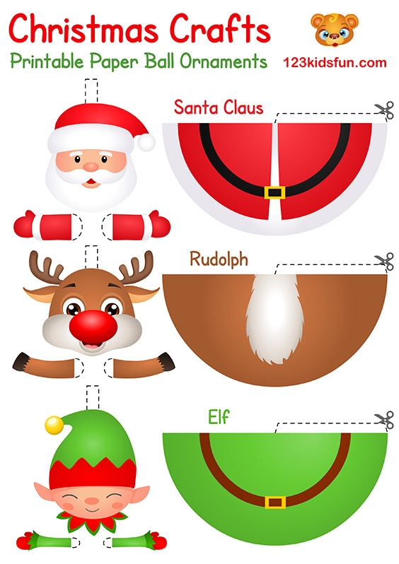 Free Christmas Printable Crafts For Kids Printable Free Templates